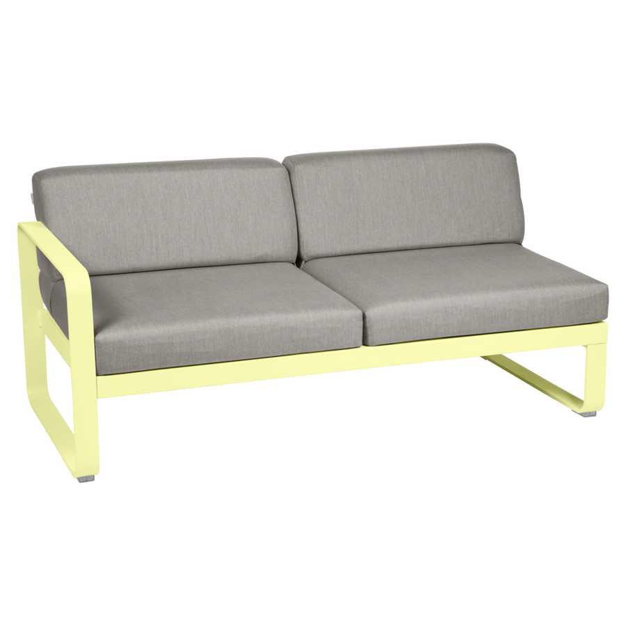 Fermob- Bellevie 2 Seater Left Module - Grey Taupe Cushions