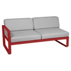 Fermob- Bellevie 2 Seater Left Module - Flannel Grey Cushions