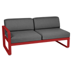 Fermob- Bellevie 2 Seater Left Module - Graphite Grey Cushions