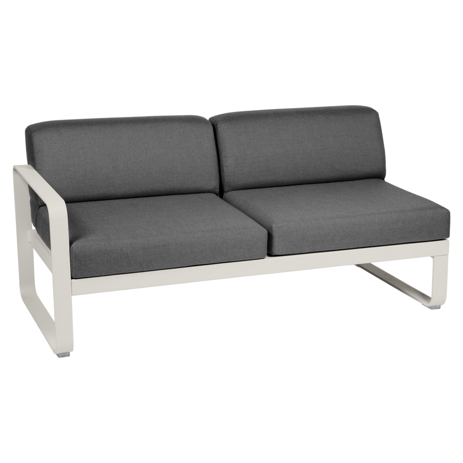 Fermob- Bellevie 2 Seater Left Module - Graphite Grey Cushions