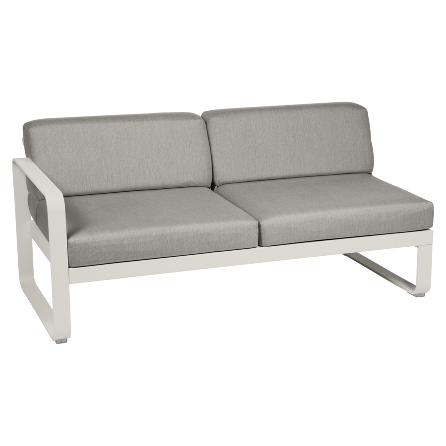 Fermob- Bellevie 2 Seater Left Module - Grey Taupe Cushions