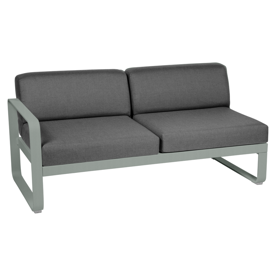 Fermob- Bellevie 2 Seater Left Module - Graphite Grey Cushions