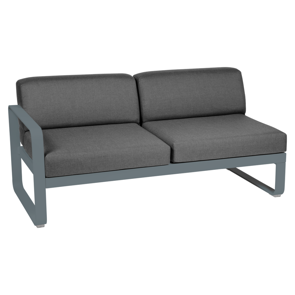 Fermob- Bellevie 2 Seater Left Module - Graphite Grey Cushions