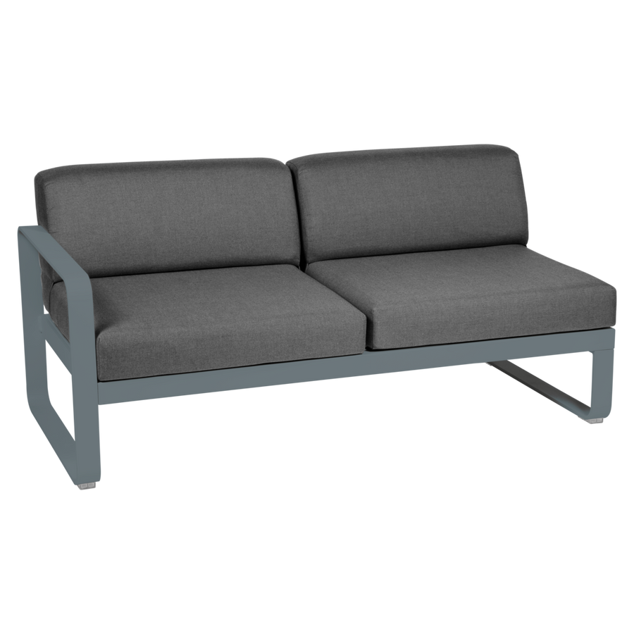 Fermob- Bellevie 2 Seater Left Module - Graphite Grey Cushions