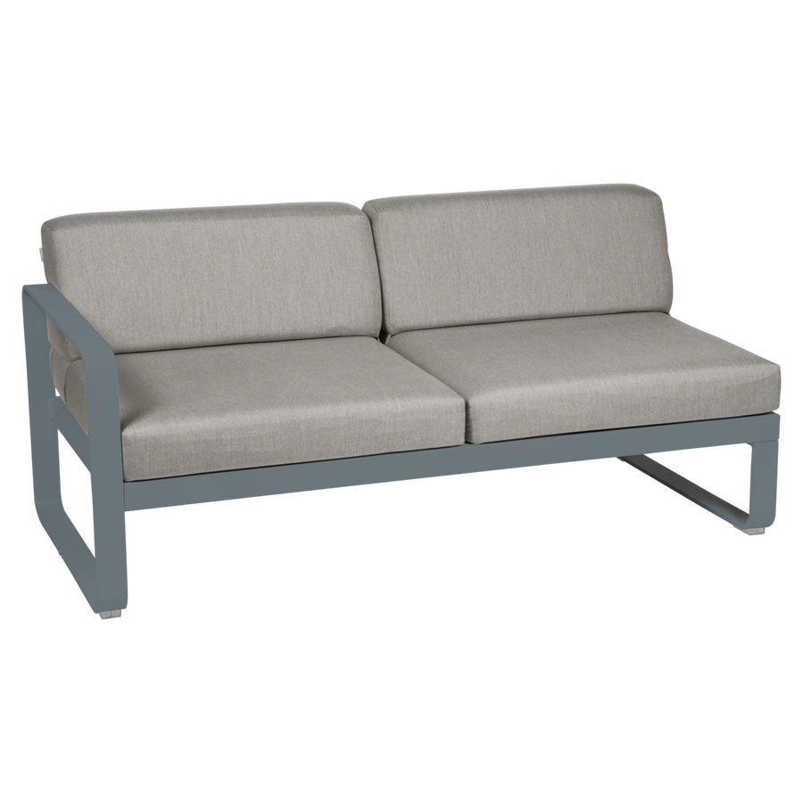 Fermob- Bellevie 2 Seater Left Module - Grey Taupe Cushions