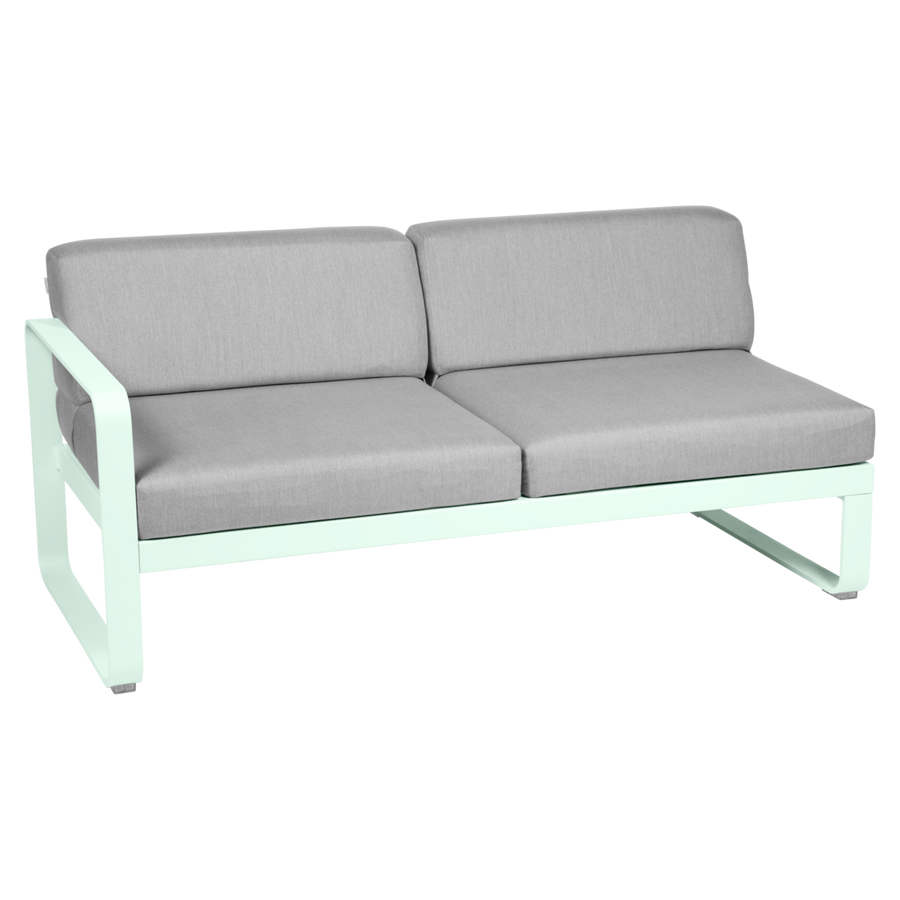 Fermob- Bellevie 2 Seater Left Module - Flannel Grey Cushions