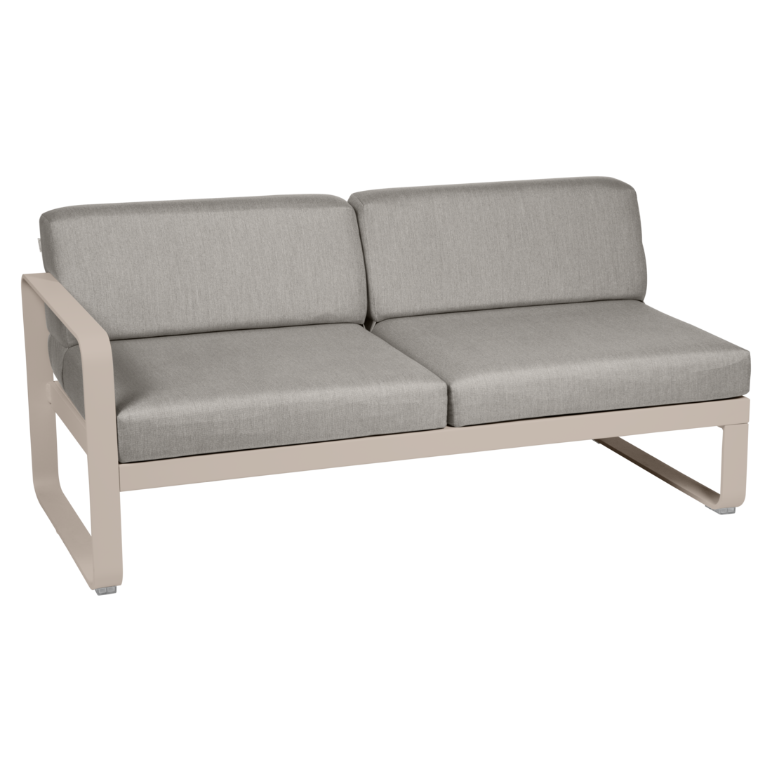 Fermob- Bellevie 2 Seater Left Module - Grey Taupe Cushions