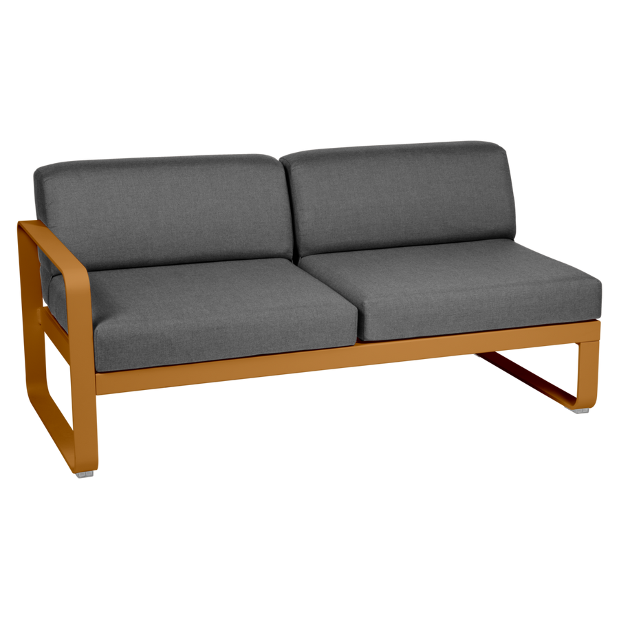 Fermob- Bellevie 2 Seater Left Module - Graphite Grey Cushions
