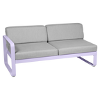Fermob- Bellevie 2 Seater Left Module - Flannel Grey Cushions
