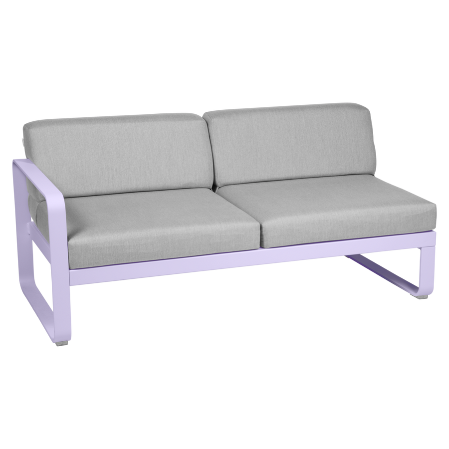 Fermob- Bellevie 2 Seater Left Module - Flannel Grey Cushions