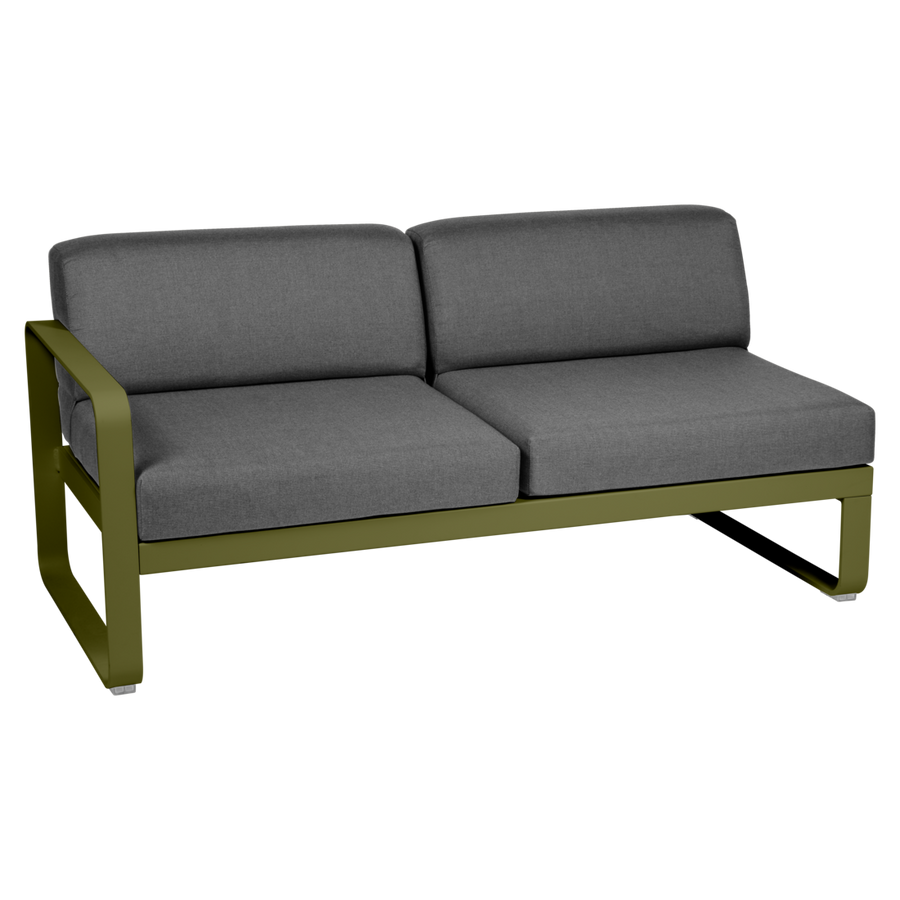 Fermob- Bellevie 2 Seater Left Module - Graphite Grey Cushions