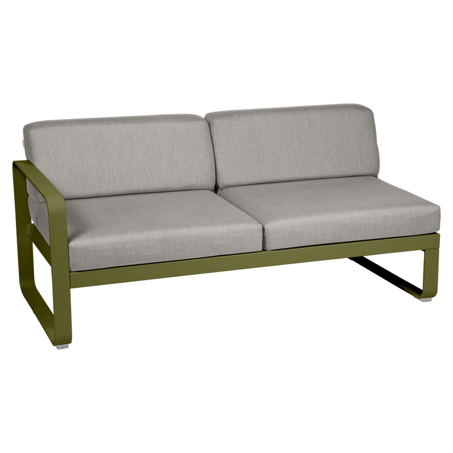 Fermob- Bellevie 2 Seater Left Module - Grey Taupe Cushions