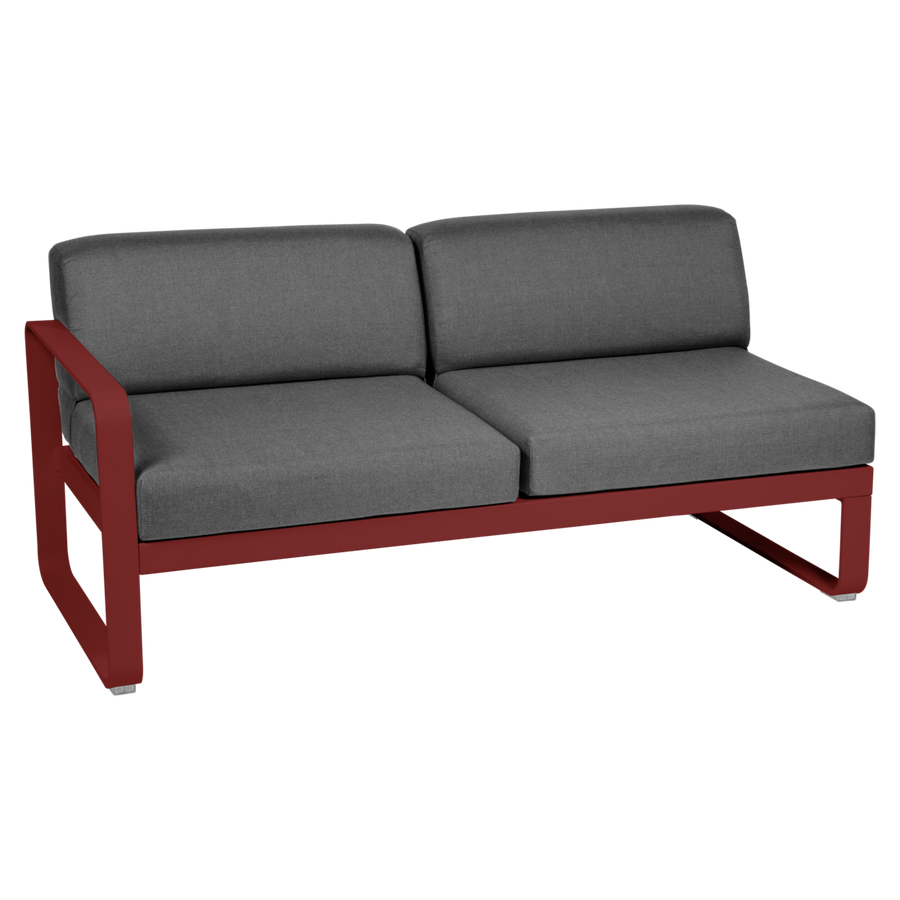 Fermob- Bellevie 2 Seater Left Module - Graphite Grey Cushions