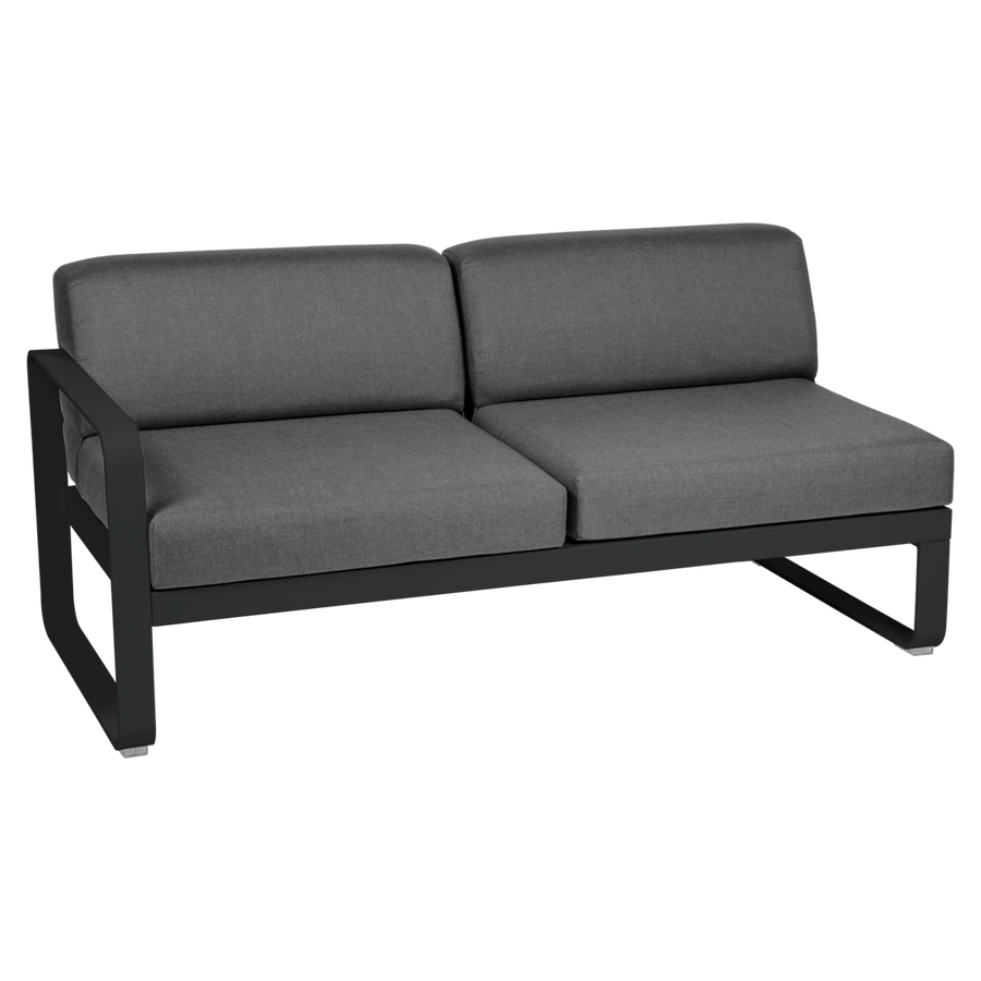 Fermob- Bellevie 2 Seater Left Module - Graphite Grey Cushions