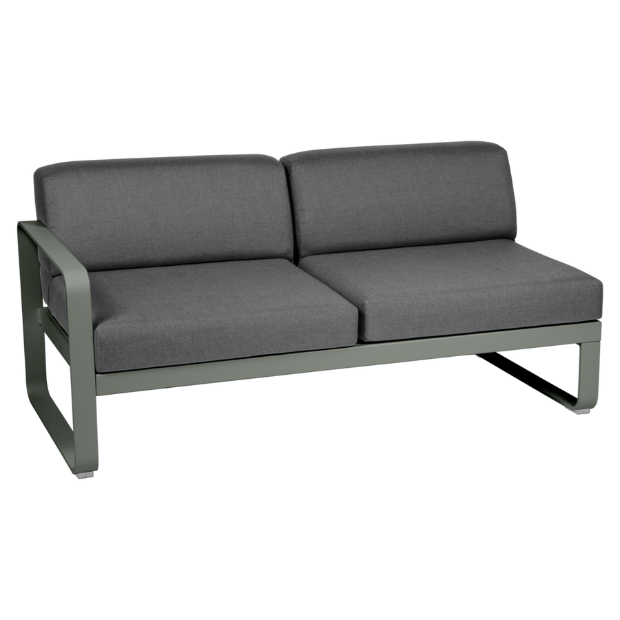 Fermob- Bellevie 2 Seater Left Module - Graphite Grey Cushions