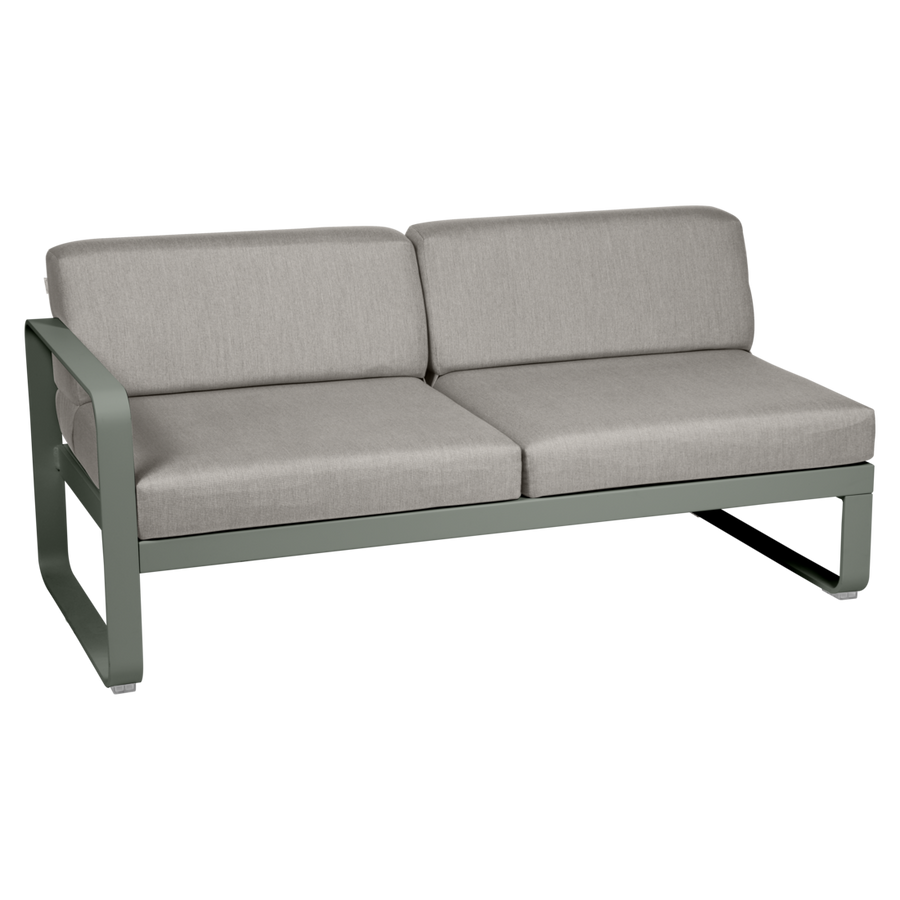 Fermob- Bellevie 2 Seater Left Module - Grey Taupe Cushions