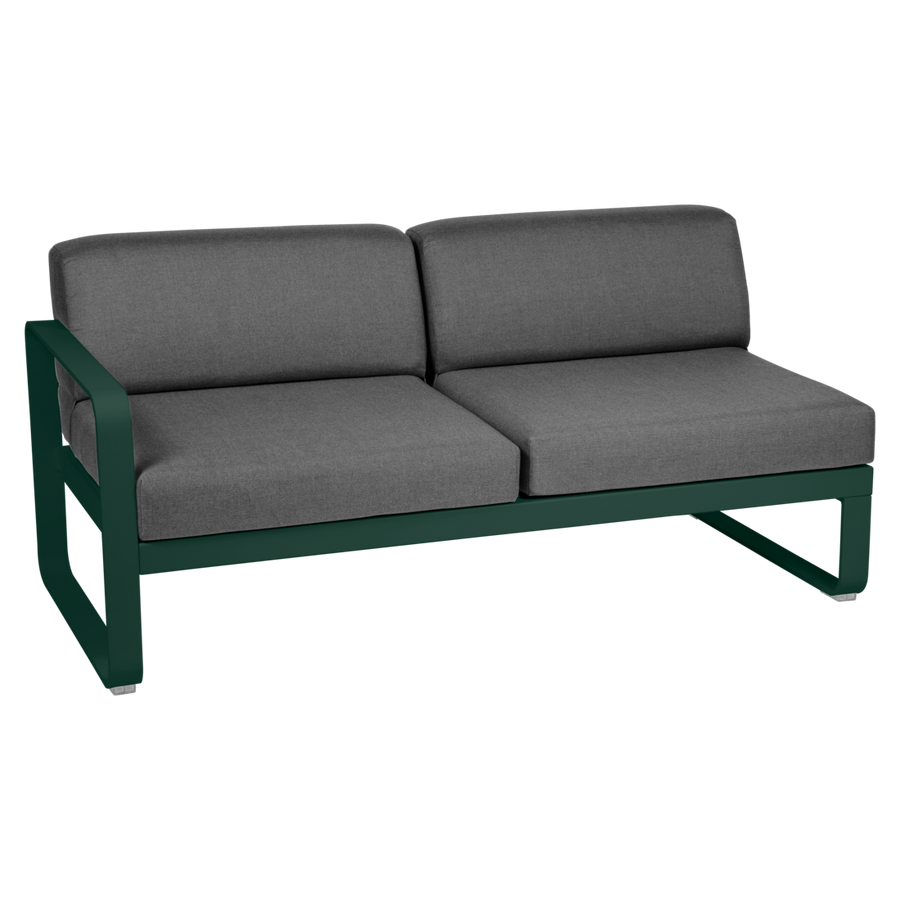 Fermob- Bellevie 2 Seater Left Module - Graphite Grey Cushions