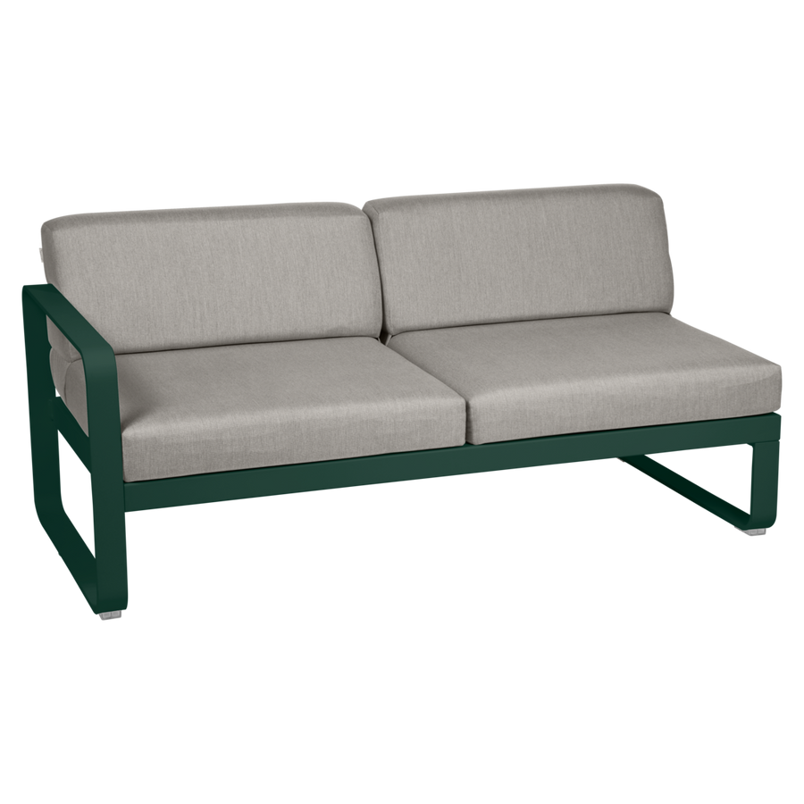 Fermob- Bellevie 2 Seater Left Module - Grey Taupe Cushions