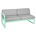 Fermob- Bellevie 2 Seater Left Module - Flannel Grey Cushions