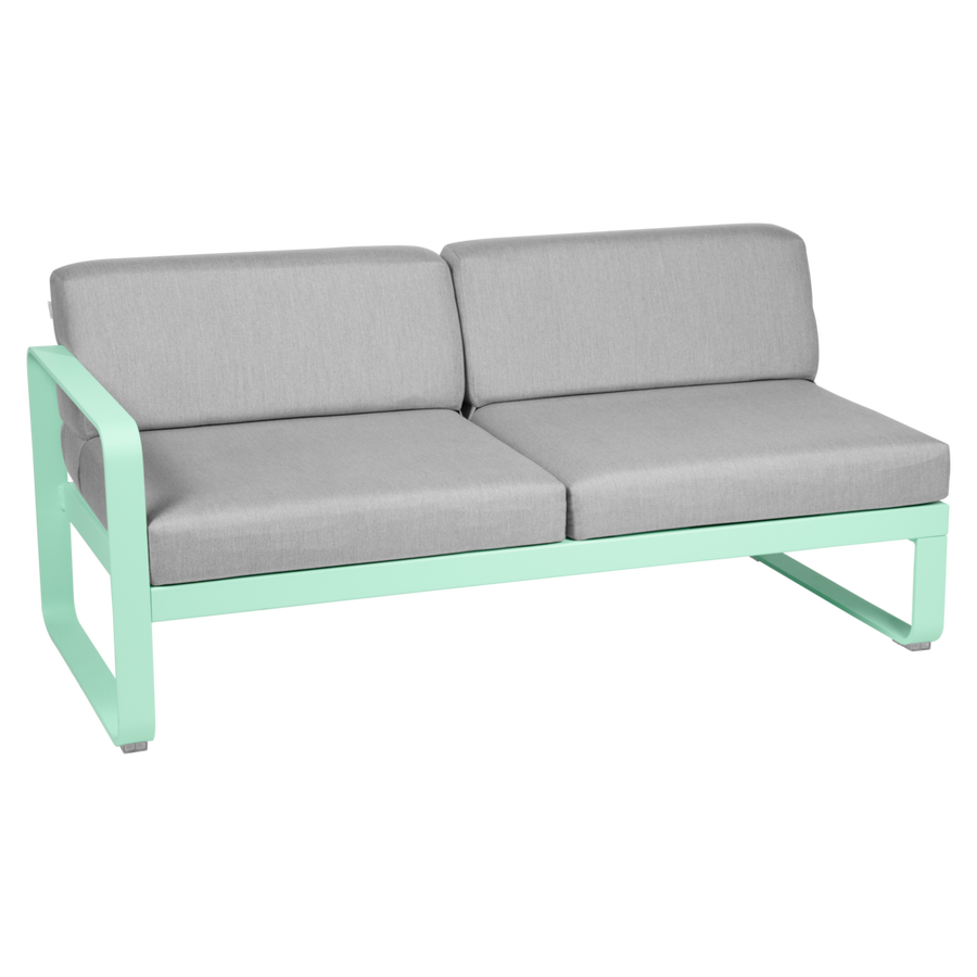Fermob- Bellevie 2 Seater Left Module - Flannel Grey Cushions