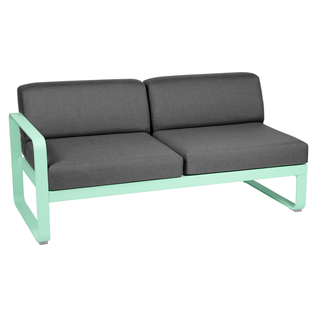 Fermob- Bellevie 2 Seater Left Module - Graphite Grey Cushions