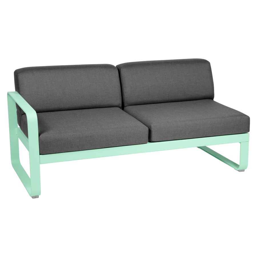 Fermob- Bellevie 2 Seater Left Module - Graphite Grey Cushions