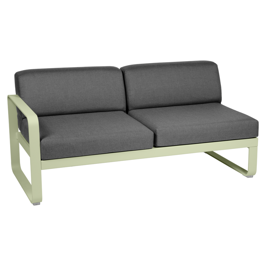 Fermob- Bellevie 2 Seater Left Module - Graphite Grey Cushions