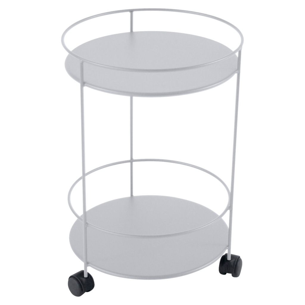 Fermob- Guinguette Collection Side Wheeled Table with Solid Double Top