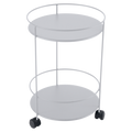 Fermob- Guinguette Collection Side Wheeled Table with Solid Double Top