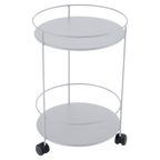 Fermob- Guinguette Collection Side Wheeled Table with Solid Double Top