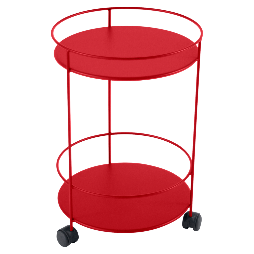 Fermob- Guinguette Collection Side Wheeled Table with Solid Double Top