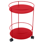 Fermob- Guinguette Collection Side Wheeled Table with Solid Double Top