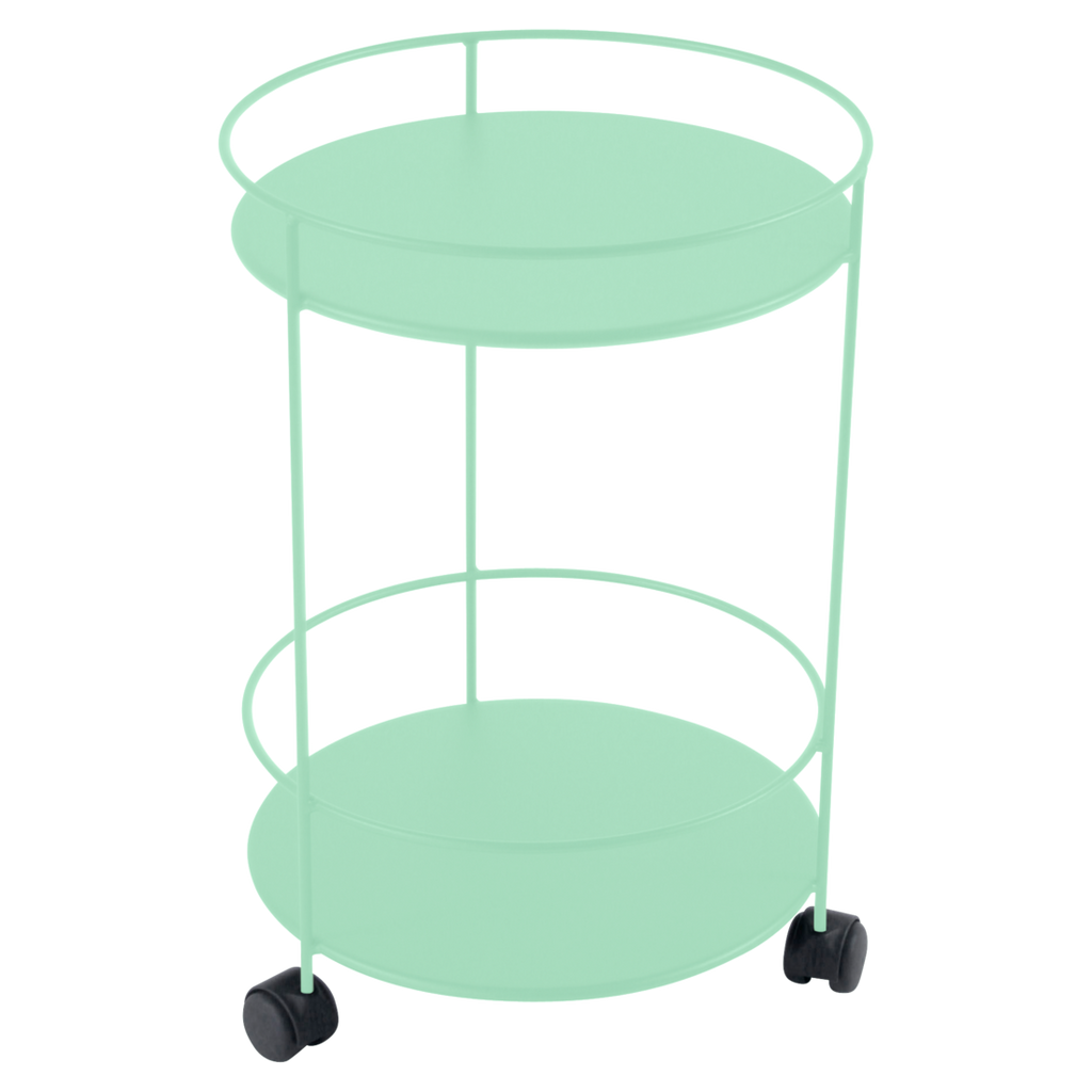 Fermob- Guinguette Collection Side Wheeled Table with Solid Double Top
