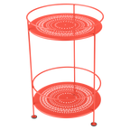 Fermob- Guinguette Collection Side Table with Perforated Double Top