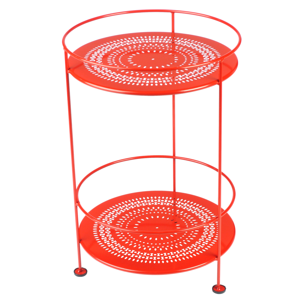 Fermob- Guinguette Collection Side Table with Perforated Double Top