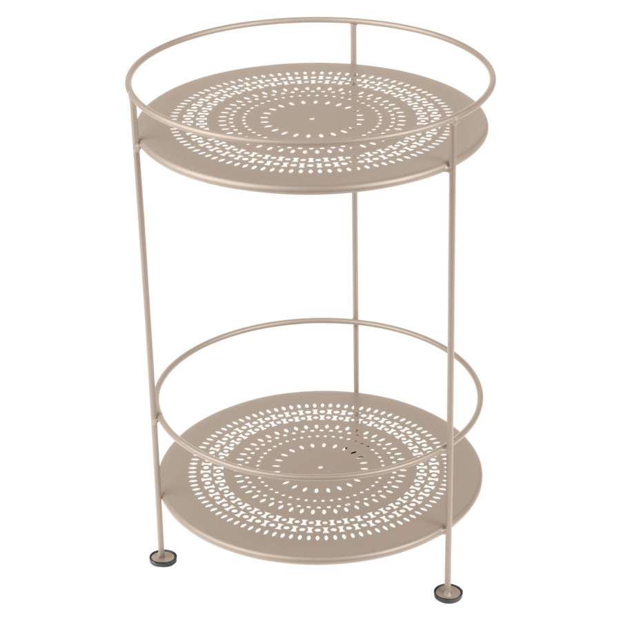 Fermob- Guinguette Collection Side Table with Perforated Double Top