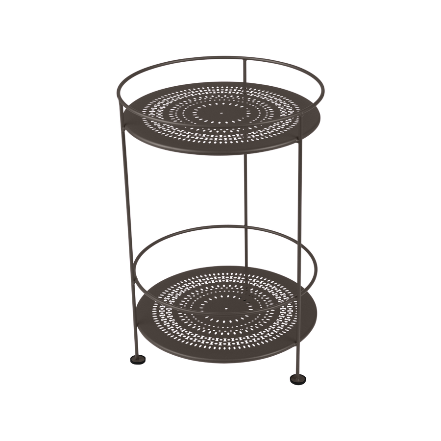 Fermob- Guinguette Collection Side Table with Perforated Double Top