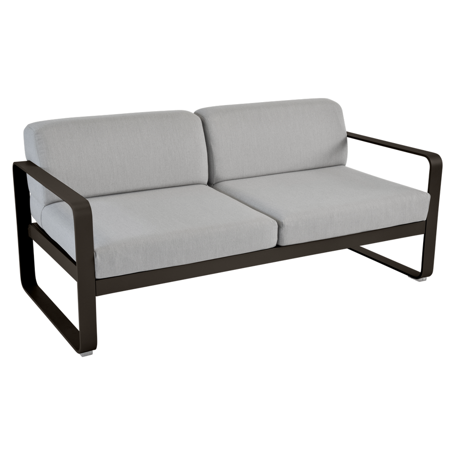 Fermob- Bellevie 2 Seater Sofa - Flannel Grey Cushions