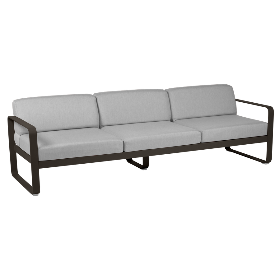 Fermob- Bellevie 3 Seater Sofa - Flannel Grey Cushions