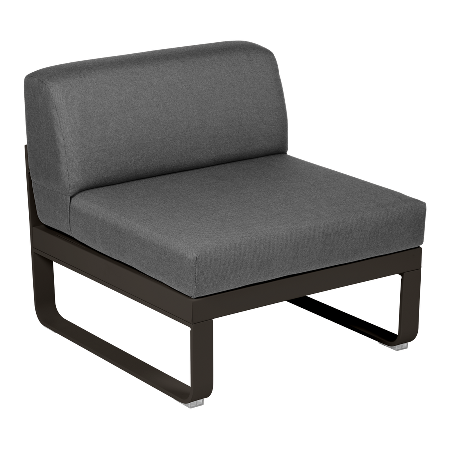 Fermob- Bellevie 1 Seater Central Module - Graphite Grey Cushions