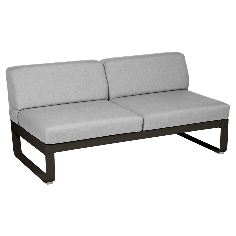 Fermob- Bellevie 2 Seater Central Module - Flannel Grey Cushions