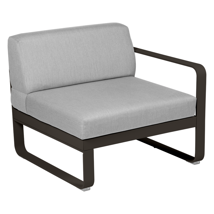 Fermob- Bellevie 1 Seater Right Module - Flannel Grey Cushions