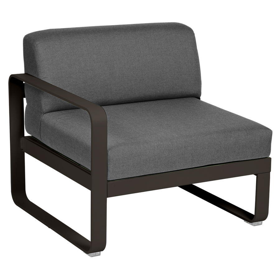 Fermob- Bellevie 1 Seater Left Module - Graphite Grey Cushions