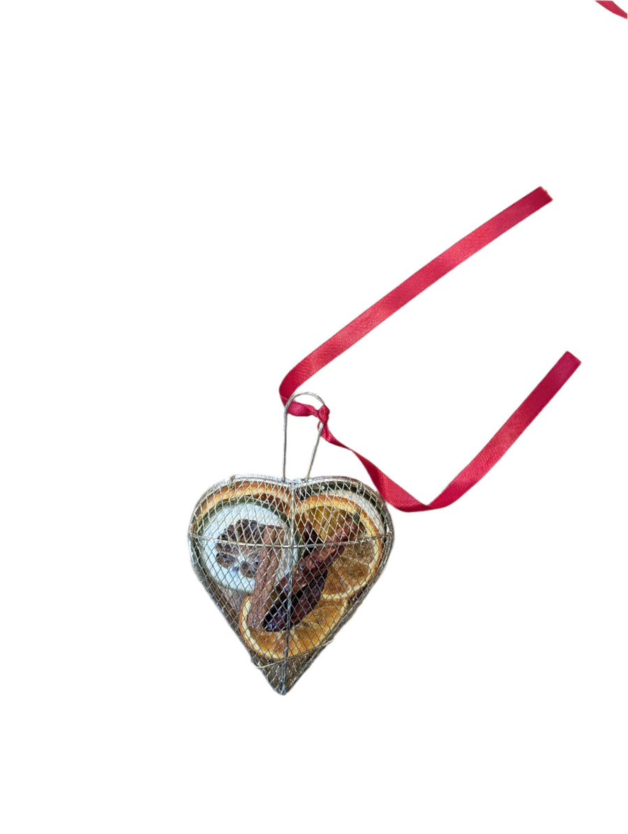 Christmas Hanging Metal Mesh Case - Heart