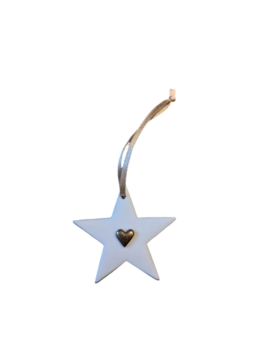 Angel Ceramics Small Star/Gold Heart