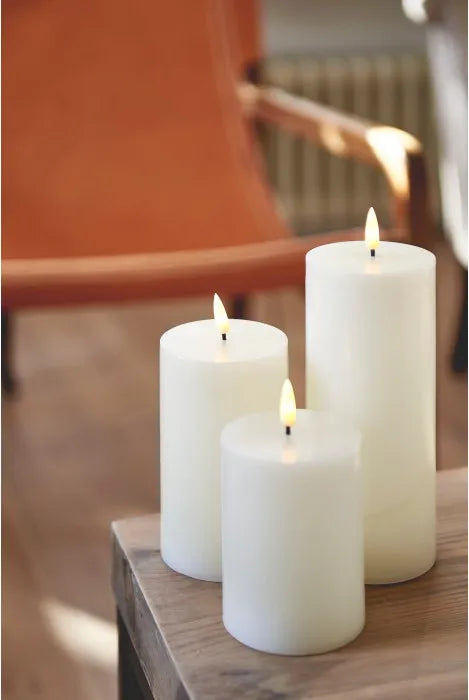 Lightstyle London LED Pillar Candles 7.5cm | set of 3