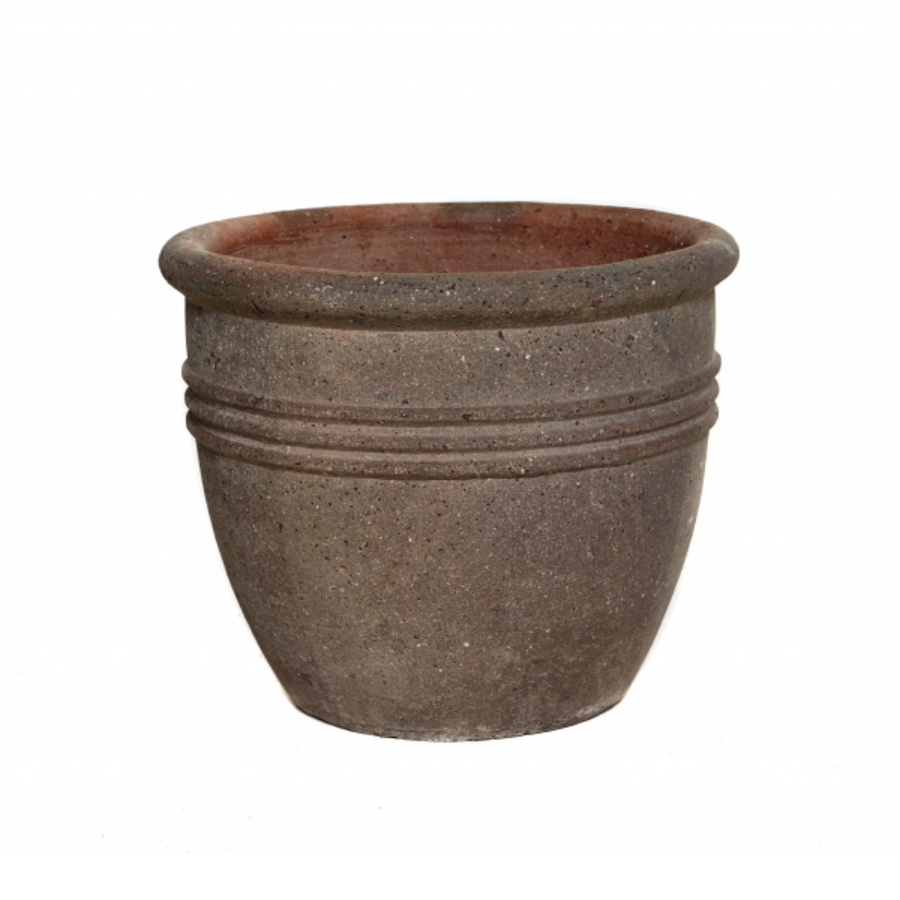 The Pot Company - 3 Banded Old Ironstone Flower Pot 300mm X 260mm