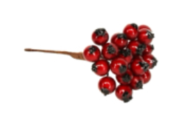Red Holly Berry Bunch - 8cm .