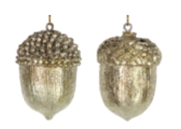 Gold Resin Acorn Dec, 2as .