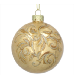 Gold Rococo Glass Ball .